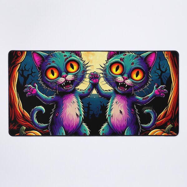 Item preview, Zombie Cat Party – Meow-lloween designed and sold by AmetistLight.