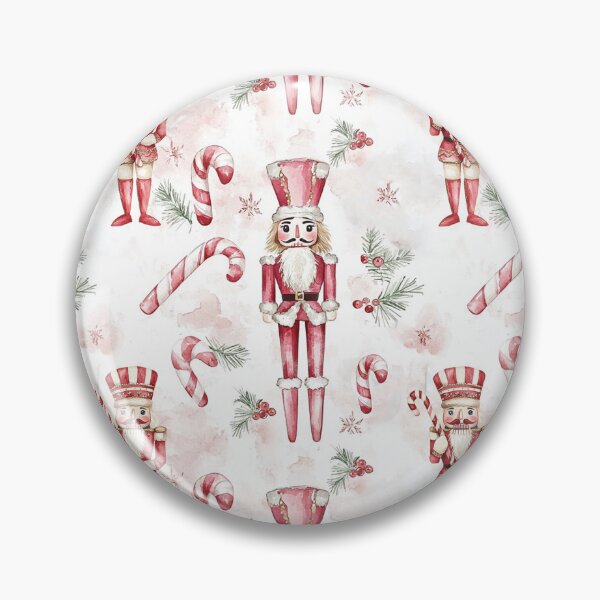 Item preview, Red White Candy Cane Nutcrackers Watercolor All Over designed and sold by Feeling Artsy.