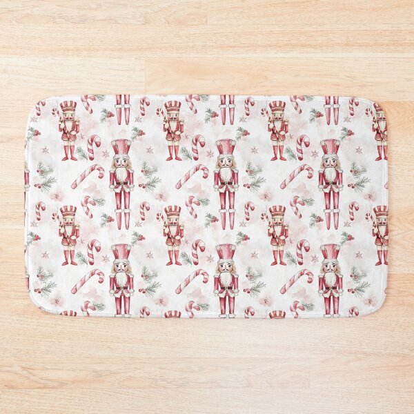Item preview, Red White Candy Cane Nutcrackers Watercolor All Over designed and sold by Feeling Artsy.