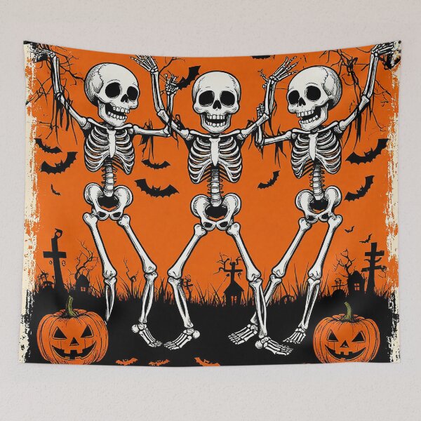 Item preview, Retro Skeleton Dance – Spooky 1930s Halloween designed and sold by AmetistLight.