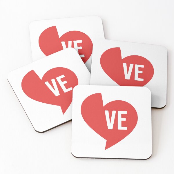 Item preview, Half Heart “VE” – Minimalist Love Design (Right Side) designed and sold by ZeMa-JA.