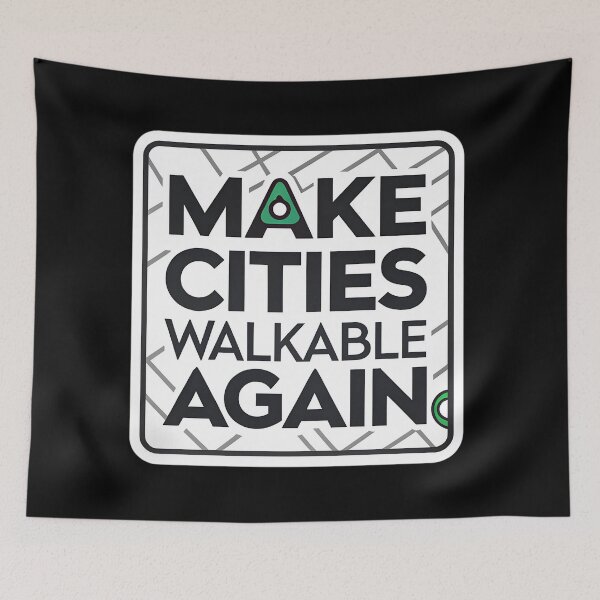 Item preview, Make Cities Walkable Again – Minimal Urbanist Quote  designed and sold by VividOrganica.
