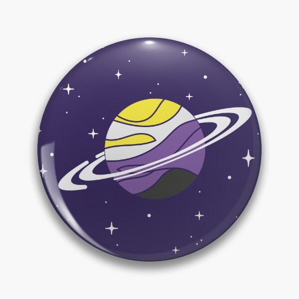 Item preview, Non-binary Flag Planet – Subtle LGBTQ+ Pride for Everyday Wear designed and sold by SafeSpace-co.