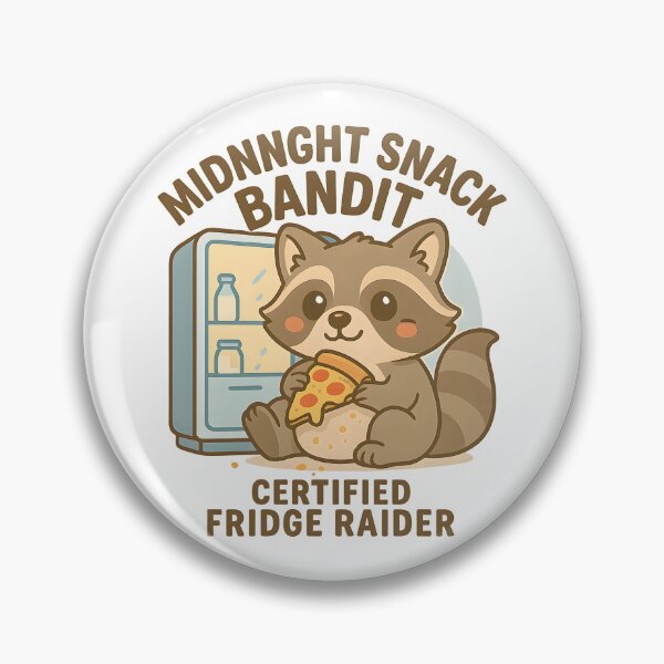 Item preview, Midnight Snack Bandit – Funny Raccoon Meme | Cute Trash Panda Food Design designed and sold by Cat & Coffee Studio.