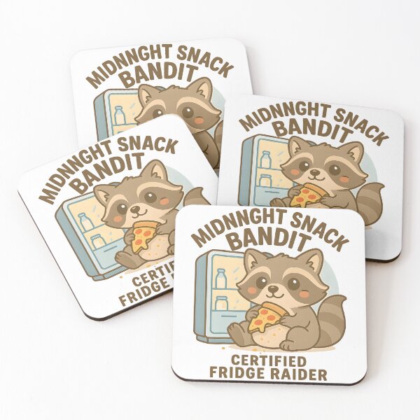 Item preview, Midnight Snack Bandit – Funny Raccoon Meme | Cute Trash Panda Food Design designed and sold by Cat & Coffee Studio.