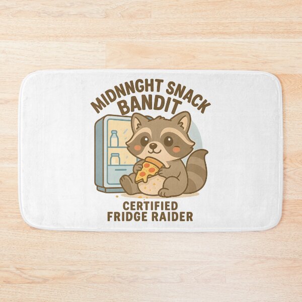 Item preview, Midnight Snack Bandit – Funny Raccoon Meme | Cute Trash Panda Food Design designed and sold by Cat & Coffee Studio.