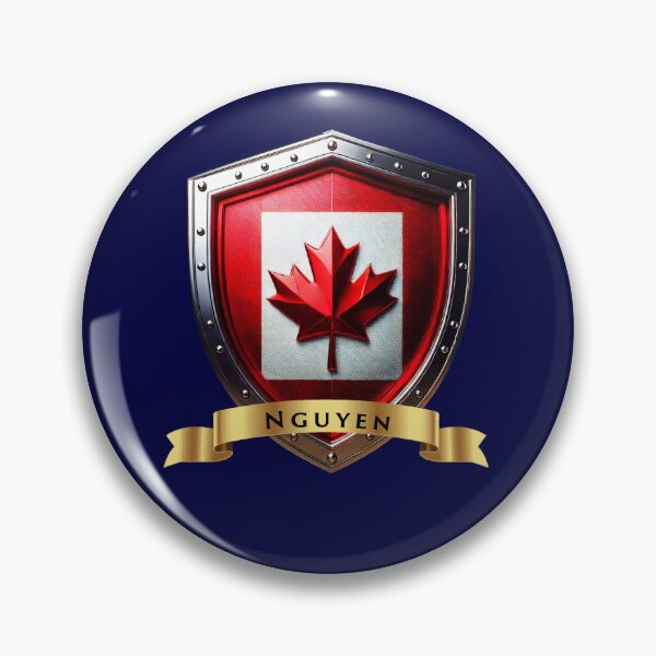 Item preview, Nguyen Family Canada Shield, Maple Leaf Heraldry Crest designed and sold by Highlandkings.