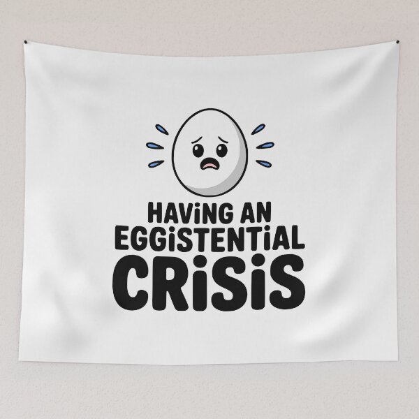 Item preview, Having An Eggistential! Cute Egg Pun designed and sold by PMCreative.