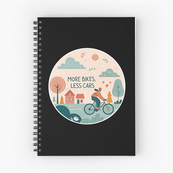 Item preview, More Bikes Less Cars – Cute Eco Cycling  for Urbanists designed and sold by VividOrganica.