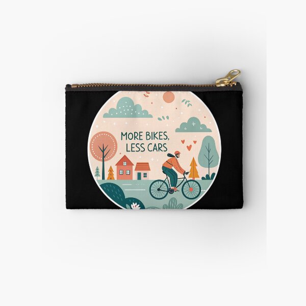 Item preview, More Bikes Less Cars – Cute Eco Cycling  for Urbanists designed and sold by VividOrganica.
