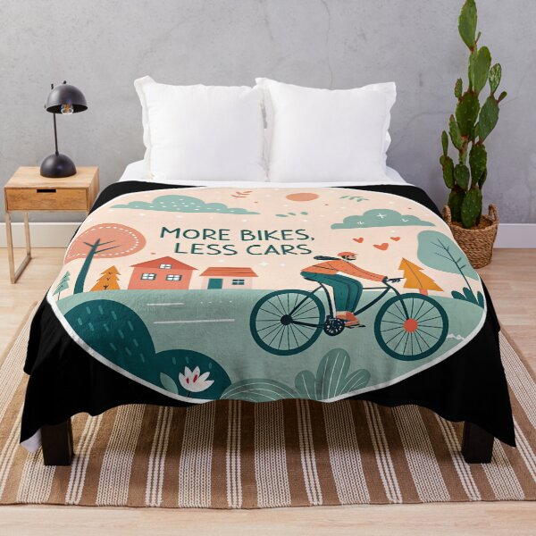 Item preview, More Bikes Less Cars – Cute Eco Cycling  for Urbanists designed and sold by VividOrganica.