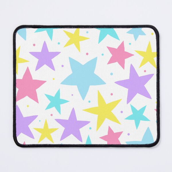Item preview, Cute seamless vector pattern with stars in pastel colors on a white background designed and sold by juoctaviniarts.