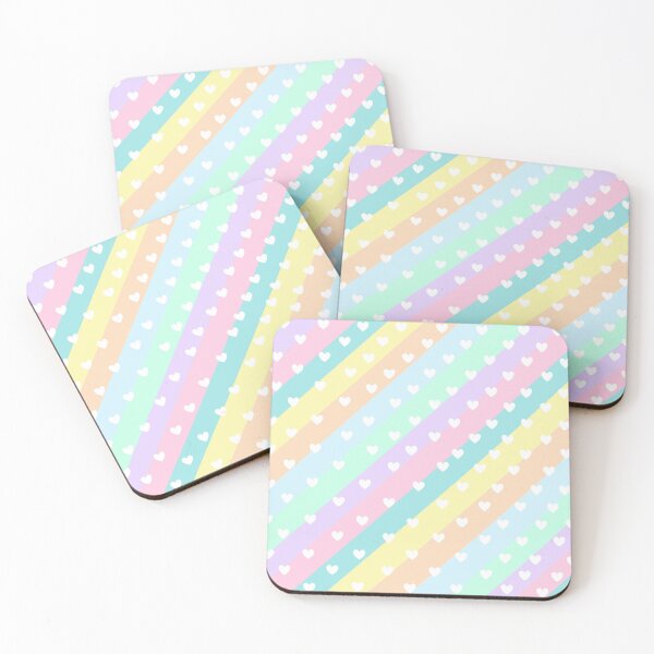 Item preview, Cute seamless vector pattern with hearts in diagonal stripes and pastel colors  designed and sold by juoctaviniarts.