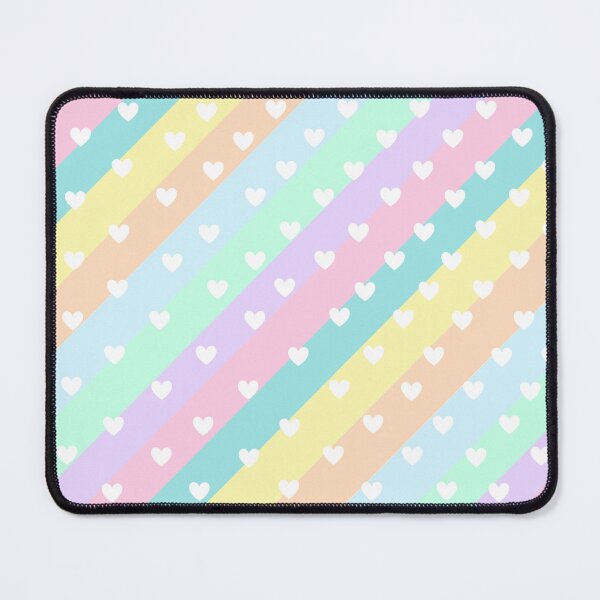 Item preview, Cute seamless vector pattern with hearts in diagonal stripes and pastel colors designed and sold by juoctaviniarts.