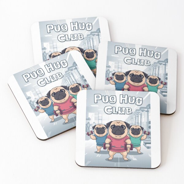 Item preview, Pug Hug Club – Cute Pugs Lifting Weights | Funny Gym Dog Design designed and sold by snoezelstudio.