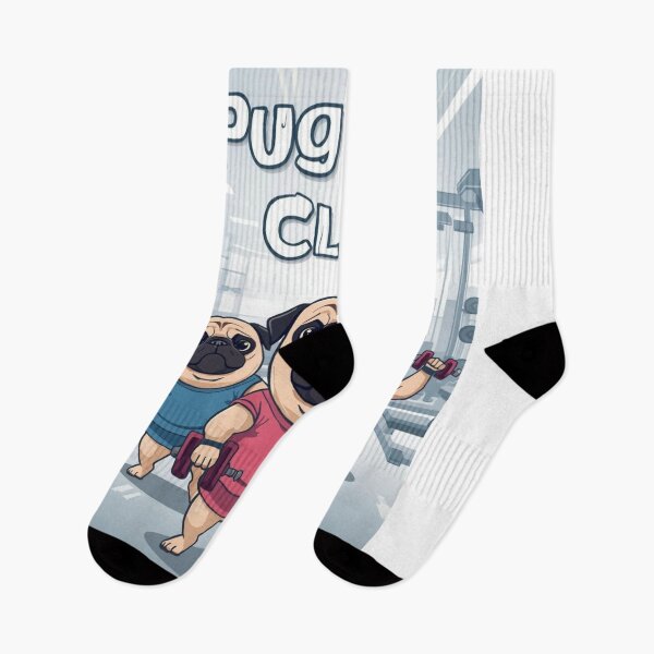 Item preview, Pug Hug Club – Cute Pugs Lifting Weights | Funny Gym Dog Design designed and sold by snoezelstudio.