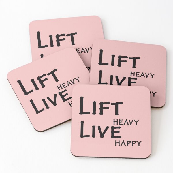 Artikelvorschau, Heavy, Live Happy – Design mit Motivationszitat fürs Fitnessstudio entworfen und verkauft von ArtNestVerse.