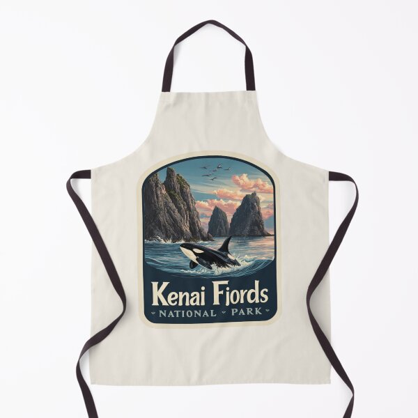 Item preview, Kenai Fjords National Park Alaska Vintage Travel Sticker - Retro Glaciers & Wildlife designed and sold by Blurbean.