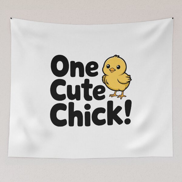 Item preview, One Cute Chick! Cute Chick Pun designed and sold by PMCreative.
