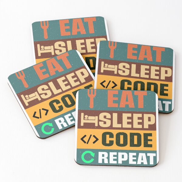 Item preview, Eat Sleep Code Repeat – Retro Programmer Life Shirt designed and sold by Koony House and Field.
