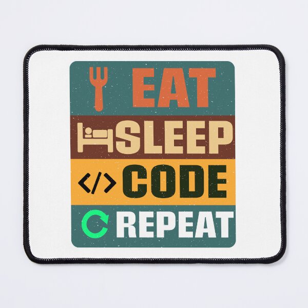 Item preview, Eat Sleep Code Repeat – Retro Programmer Life Shirt designed and sold by Koony House and Field.