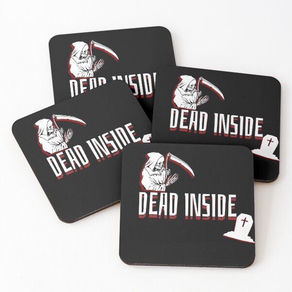Item preview, Dead Inside | Funny Relatable Gen Z Dark Humor Quote Sticker designed and sold by RetroFlow Designs..