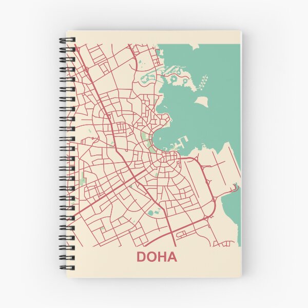 Item preview, Doha Map (Qatar) designed and sold by MapsByLeo.