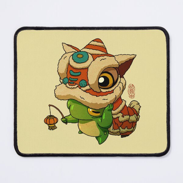 Item preview, Cute Mid-Autumn Festival Frog in Lion Dance Costume with Lantern designed and sold by DingHuArt.