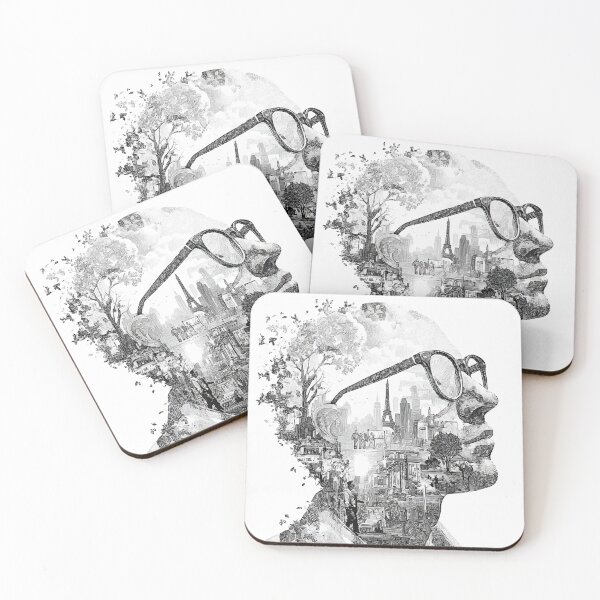 Item preview, Urban Mindscape — Black and White Double Exposure Illustration designed and sold by Moss and Moon Studio.