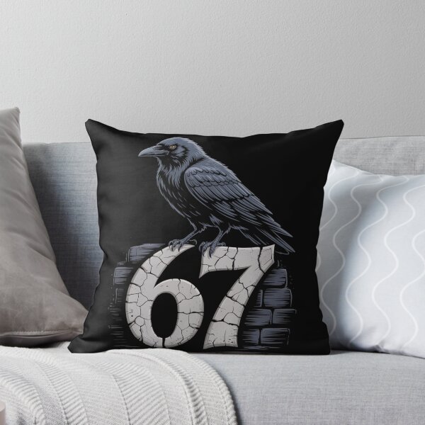 Item preview, Urban Grunge 67 Raven Crow Number Tee - Vintage Street Style designed and sold by DarylWelsh2024.