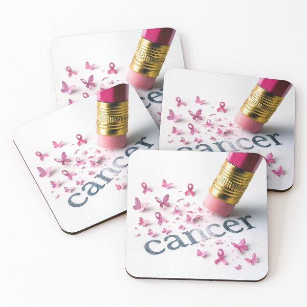 Item preview, Pencil Erasing Cancer Text With Pink Ribbons designed and sold by Maria Dryfhout.