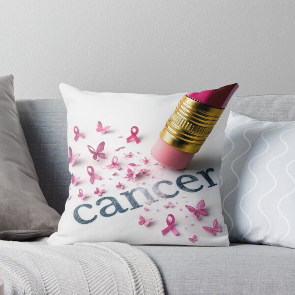 Item preview, Pencil Erasing Cancer Text With Pink Ribbons designed and sold by Maria Dryfhout.