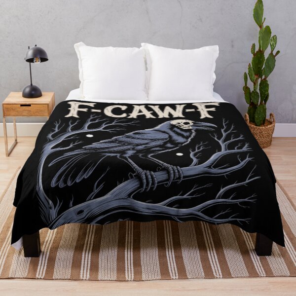 Item preview, F-CAW-F Skeletal Raven Branch Tee - Gothic Dark Fantasy Art designed and sold by DarylWelsh2024.