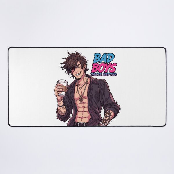 Item preview, Bad Boys Taste Better Coffee Lover | Tattooed Rebel Anime Style Design designed and sold by Lunaria Arts.