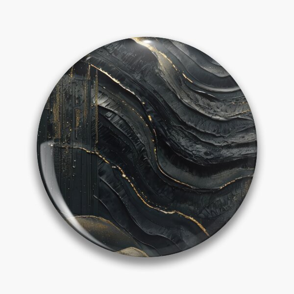 Item preview, Wavy Monochrome with Gold Highlights designed and sold by caracatita75.