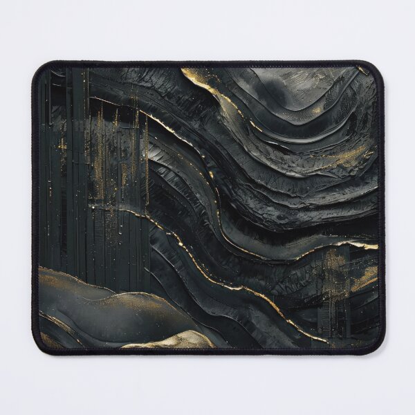 Item preview, Wavy Monochrome with Gold Highlights designed and sold by caracatita75.