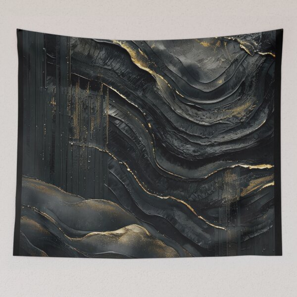 Item preview, Wavy Monochrome with Gold Highlights designed and sold by caracatita75.