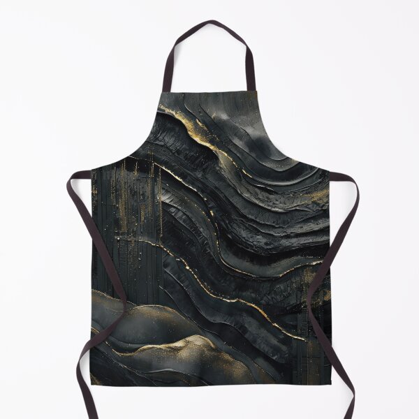 Item preview, Wavy Monochrome with Gold Highlights designed and sold by caracatita75.