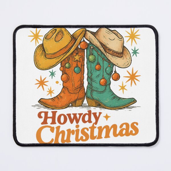 Item preview, Howdy christmas png｜christmas santa working｜merry christmas western cowgirl png｜retro christmas western png designed and sold by PixelBlooming.