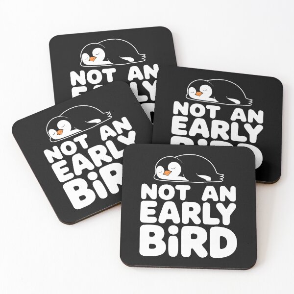 Item preview, Not An Early Bird! Funny Sleeping Penguin Pun designed and sold by PMCreative.