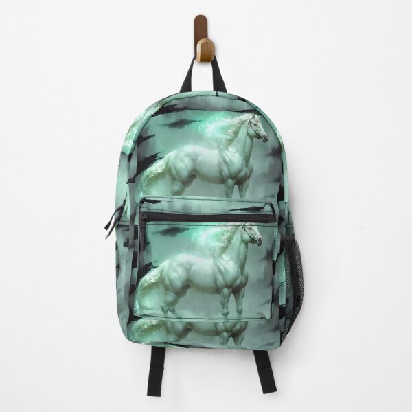 Item preview, Luminous Spirit Horse in Emerald Mist | Fantasy Dreamscape Art designed and sold by Khala.