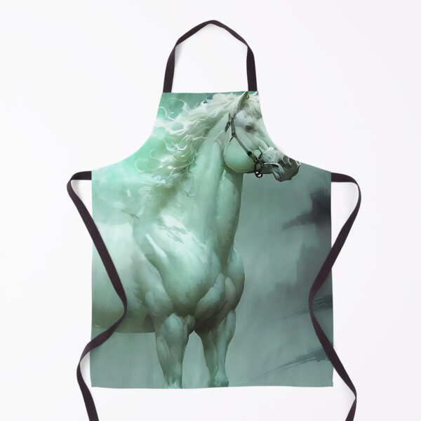 Item preview, Luminous Spirit Horse in Emerald Mist | Fantasy Dreamscape Art designed and sold by Khala.