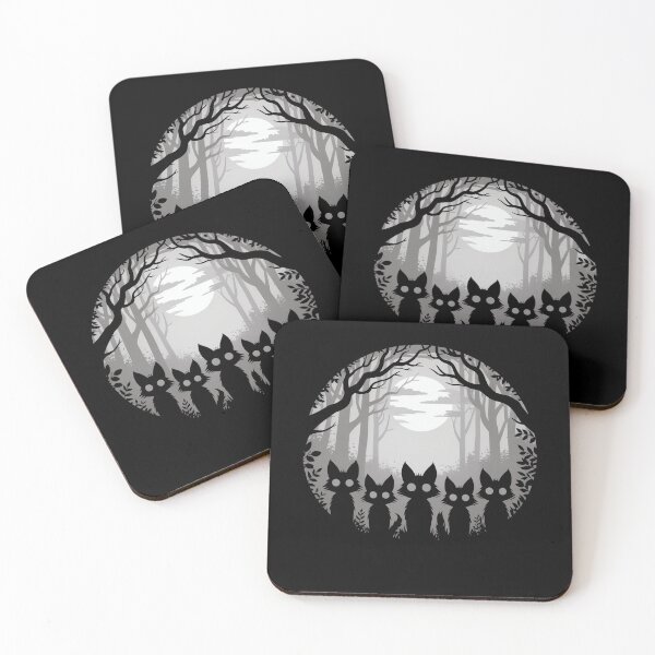 Item preview, Foxes In The Moonlight Forest Silhouette designed and sold by MooonTees.