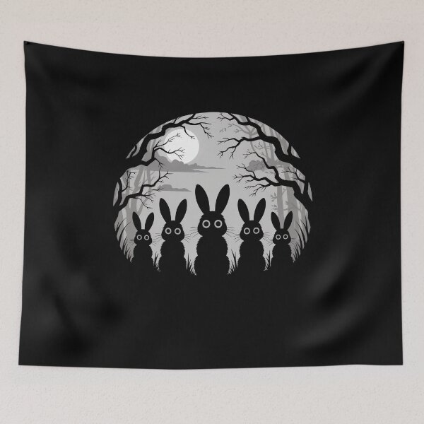 Item preview, Rabbits In The Moonlight Forest designed and sold by MooonTees.