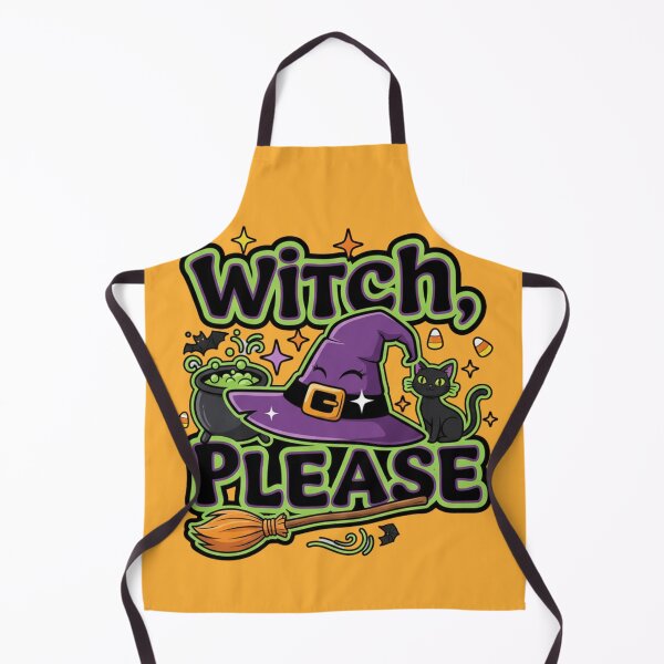Item preview, Witch Please Funny Halloween Witch Hat Black Cat Cauldron Broomstick designed and sold by TrackinDaTrends.