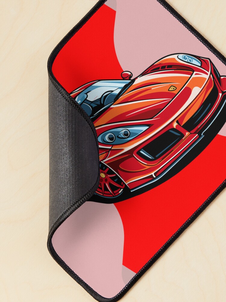 Thumbnail 2 of 5, Mouse Pad, Red Car designed and sold by lumar23.