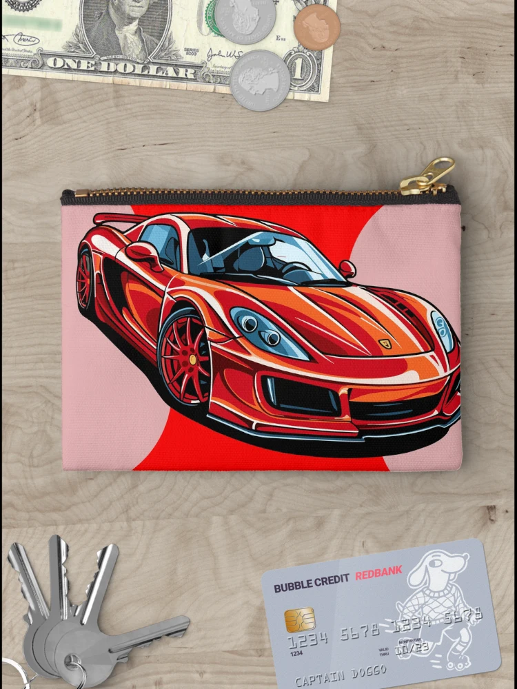 Thumbnail 3 of 4, Zipper Pouch, Red Car designed and sold by lumar23.