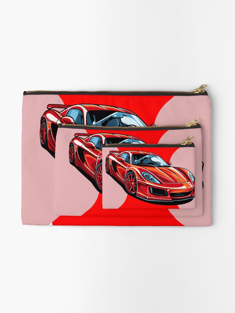 Thumbnail 2 of 4, Zipper Pouch, Red Car designed and sold by lumar23.