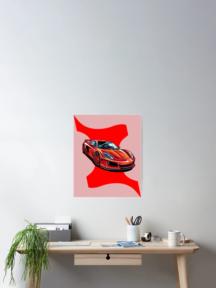 Thumbnail 2 of 3, Poster, Red Car designed and sold by lumar23.