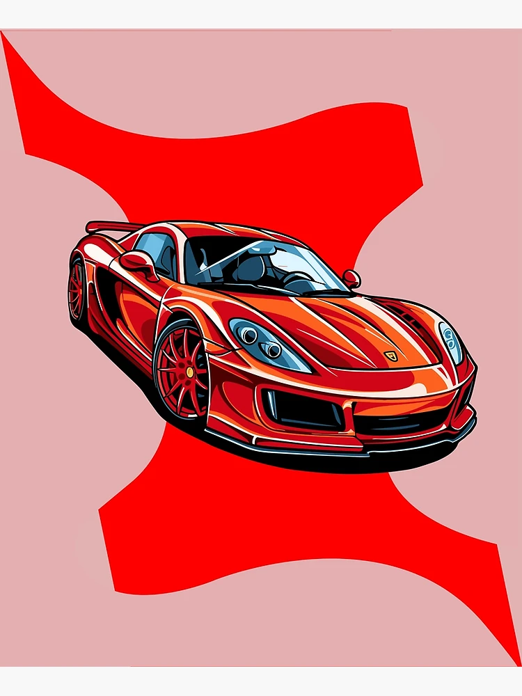 Thumbnail 3 of 3, Poster, Red Car designed and sold by lumar23.
